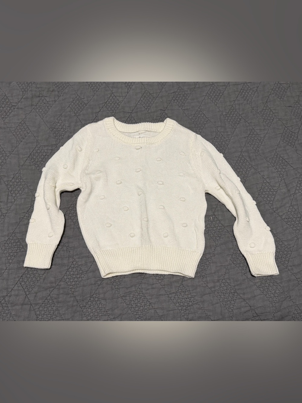 Little Sleepies Play Baby Cream Textured Dot Knit Sweater